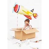 Retro Uçak Folyo Balon Doğum Günü Model Uçak Balon - Çok Renkli - 1 Adet