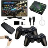 Retro Video Oyun Konsolu, 20.000+ Klasik Oyun Konsolu, 64G 4K HDMI Çıkışı Game Stick, Iki Kablosuz Oyun Konsolu 2.4g Tak ve Çalıştır Tv Çubuğu Taşınabilir Konsol Retro - Ahşap