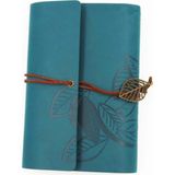 Retro Vintage, Deri Kapak, Travel Journal, Doldurulabilir Eskiz Not Defteri, Sketchbook, 130X185MM - Turkuaz