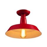 RETRO VINTAGE KIRMIZI ICI BEYAZ PLOFONYER AVIZE EN 35 CNM MYL002374