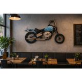 Retro Vintage Metal Motosiklet Duvar Dekoru Büyük Boy 100 Cm Cafe Bar Salon Ofis Duvar Süsü Endüstriyel Tasarım