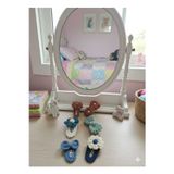 Retro Women Kız Çocuk Bebek Örgü Tasarım Kurdele Çiçek Figürlü Hediye Toka Seti