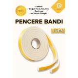 RETROAVM Pencere Bandı (5 Metre) Yapışkanlı Isı Yalıtım Süngeri Soğuk ve Toz Geçirmez Enerji Tasarruflu