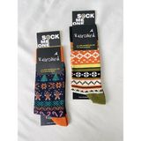 Retrobird 2'li Pamuklu Yılbaşı Desen Çorap Unisex Çok Renkli - 37 - 43