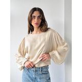 Retrobird Alisa Kapaklı Retro Gömlek Kadın Krem