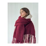 Retrobird Büyük Boy Soft Örgü Atkı Kadın Bordo