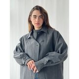 Retrobird Tasarım Bomber Ceket Mont Kadın Koyu Gri - L - XL