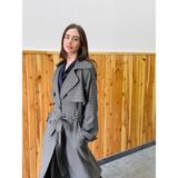 Retrobird Tasarım Ingiliz Pelerin Model Trenchcoat Ceket Kadın Piti Kareli - S - M