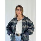 Retrobird Tasarım Mevsimlik Ince Ceket Kadın Lacivert - S - M