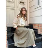 Retrobird Valerie Kışlık Kloş Uzun Etek Kadın Haki - L - XL