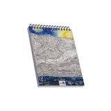 Retronote The Starry Night, Van Gogh 1889, A4 Eskiz Defter I, Çizgisiz, 100 Sayfa, 100 gram, Beyaz Renk