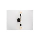 RETRO,VİNTAGE,RUSTİK SİYAH 2XE27 DUYLU METAL AYNA ÜSTÜ DUVAR APLİK