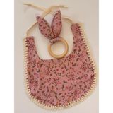 Reva Baby Bebek Önlüğü ve Diş Kaşıyıcı Seti – Ikili - Pembe - 0 - 12 Ay