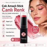Reva Çok Amaçlı Stick Allık, Far, Dudak Renklendirici & Lip Cheek Eye Tint-vegan & Temiz Içerikrv110 - ROSE OF SHARON - 110