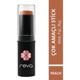 Reva Çok Amaçlı Stick Allık, Far, Dudak Renklendirici Peach/Lip Cheek Eye Tint-Vegan & Temiz Içerik Rv111 Canlı Şeftali