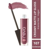 Reva Creamy Matte Lip Gloss Cordovan - Mat Krem Dudak Parlatıcısı - No: 107 - Vegan & Temiz Içerik - Cordovan - 107