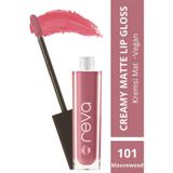 Reva Creamy Matte Lip Gloss Mellow Mauve - Mat Krem Dudak Parlatıcısı No: 101 - Vegan & Temiz İçerik