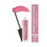 Reva Creamy Matte Lip Gloss Wild Rose - Mat Krem Dudak Parlatıcısı - No: 105 - Vegan & Temiz İçerik