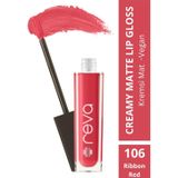 Reva Creamy Matte Lip Ribbon Red - Mat Krem Dudak Parlatıcısı - No: 106 - Vegan & Temiz Içerik