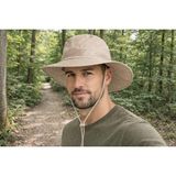 Reva Fileli Safari Şapka Erkek – Geniş Kenarlı Outdoor Güneş Koruyucu Kamp & Balıkçı Şapkası - 56 - 61 cm - Bej