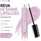 Reva Işıltılı Dudak Parlatıcısı - Hi-shine Lip Gloss Purple Mist - No: 204 - Vegan & Temiz Içerik - Purple Mist - No:204