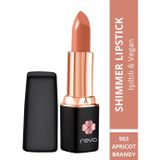 Reva Shimmer Lipstick Apricot Brandy - Işıltı Ruj - 4 Gr - No: 903 - Vegan & Temiz Içerik Kayısı Brendi