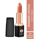 Reva Shimmer Lipstick Apricot Brandy No:903 Işıltılı Parlak Vegan Temiz Ruj - Apricot Brandy - 903