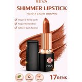 Reva Shimmer Lipstick Light Brown-Brown Series-Işıltı Ruj Kahve Serisi No:917 4 gr - Light Brown - 917