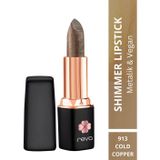 Reva Shimmer Lipstick Metalic Cold Copper-Brown Series-Işıltı Ruj Kahve Serisi No:913 4 Gr COLD COPPER