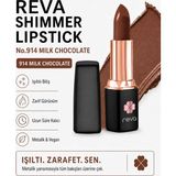 Reva Shimmer Lipstick Milk Chocolate-Brown Series-Işıltı Ruj Kahve Serisi No:914 4 gr - Milk Chocolate - 914