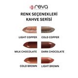REVA Shimmer Lipstick – Vegan ve Temiz İçerikli Işıltılı Parlak Ruj Dark Chocolate No:915