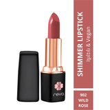 Reva Shimmer Lipstick Wild Rose No:902 Işıltılı Parlak Vegan Temiz Ruj - Wild Rose - 902