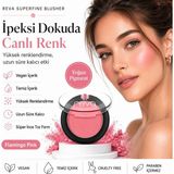 Reva Superfine Blusher Flamingo Pink - Süper ince Toz Allık 7,5 gr - No: 703 - Vegan & Temiz İçerik - Flamingo Pink - 703