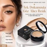 Reva Vegan Krem Göz Farı - No. 302 | Temiz Içerik, Uzun Süre Kalıcı & Mono Cream Eyeshadow - Tender - No:302