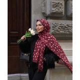Revam Collection Ceylan Bambi Desen Pamuk Soft Şal Bordo %70 Pamuk Günlük Kullanım İçin Rahat - 01-Bordo