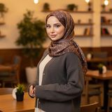 Revam Collection Ceylan Bambi Desenli Pamuk Soft Trend Kadın Şal - Kahverengi