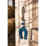 Revard Home Nazar Boncuklu Seramik Turkuaz At Nalı Figürlü Dekoratif Süs Eşyası 10X10 CM