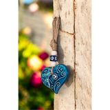 Revard Home Nazar Boncuklu Sevgi Temalı Kedili Kalp Seramik El Yapımı Dekoratif Duvar Süsü Eşyası 7X9 CM