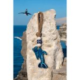 Revard Home Nazar Boncuklu Sevimli Yunus Figürlü Seramik El Yapımı Dekoratif Duvar Süsü Eşyası 9X25 CM