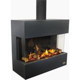 Revega H75UB Uzaktan Kumandalı Hermetik Doğalgazlı Şömine Soba - 60 x 21 x 25 cm