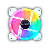 REVENGE 12cm Sabit Yanan Rainbow Kasa Fanı Molex Bağlantılı Led Bilgisayar LED Fanı 120mm (Beyaz)