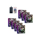 Revenge Hexagon 7in1 Kumandalı Ambiyans 12cm RGB Fan Seti Fan Kontrolör Dahil 120mm 7li Kasa Fanı