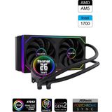 Revenge Hexcore 240 Intel / Amd Destekli Isı Dereceli Fan Argb Sıvı Soğutma Cpu Işlemci 240MM Sıvı Soğutma Sistemi - Siyah