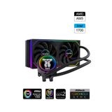 Revenge Hexcore 240 Intel / Amd Destekli Isı Dereceli Göstergeli Fan Argb Sıvı Soğutma Cpu Işlemci 240mm Sıvı Soğutma Sistemi