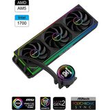 Revenge Hexcore 360 Intel / Amd Destekli Isı Dereceli Fan Argb Sıvı Soğutma Cpu Işlemci 360MM Sıvı Soğutma Sistemi - Siyah