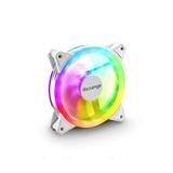 Revenge Rv-400 Beyaz 12cm Sabit Yanan Rainbow Kasa Fanı Molex Bağlantılı Led Bilgisayar Fanı