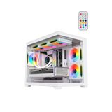 Revenge Terranova Akvaryum Kumandalı 6 RGB Fanlı Nova Beyaz Midi Tower Cam Panel Gaming Oyuncu Bilgisayar Kasası