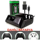 Rever Xbox Kol Gamepad Şarj Edilebilir Piller 2650mAh Şarj İstasyonu Uyumlu Xbox One/S/X