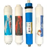 REVERSOSMOZARISU Su Arıtma Set Üstü Bms/dss Uyumlu 2 Inch Inline 4lü Filtre Seti