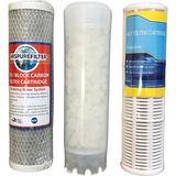 REVERSOSMOZARISUpure Filter Daire Girişi Su Arıtma Filtre 3'lü Set 10, Yıkanabilir, Silifos